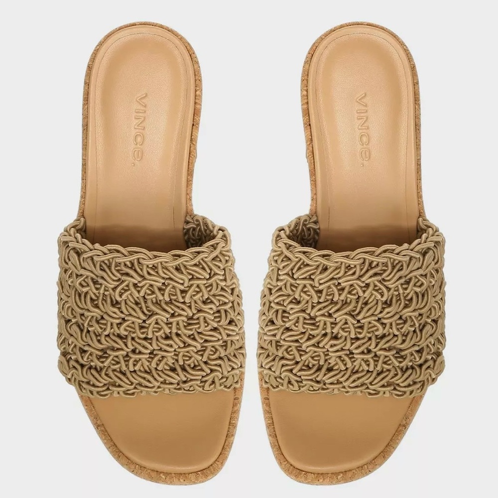 NEW VINCE CROCHET PLATFORM SANDALS - Picture 11 of 13